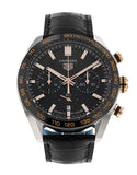  Shop Authentic Tag Heuer Carrera Chronograph Black Dial Black Leather Strap Watch for Men - CBN2A5A.FC6481 - Luxxuri