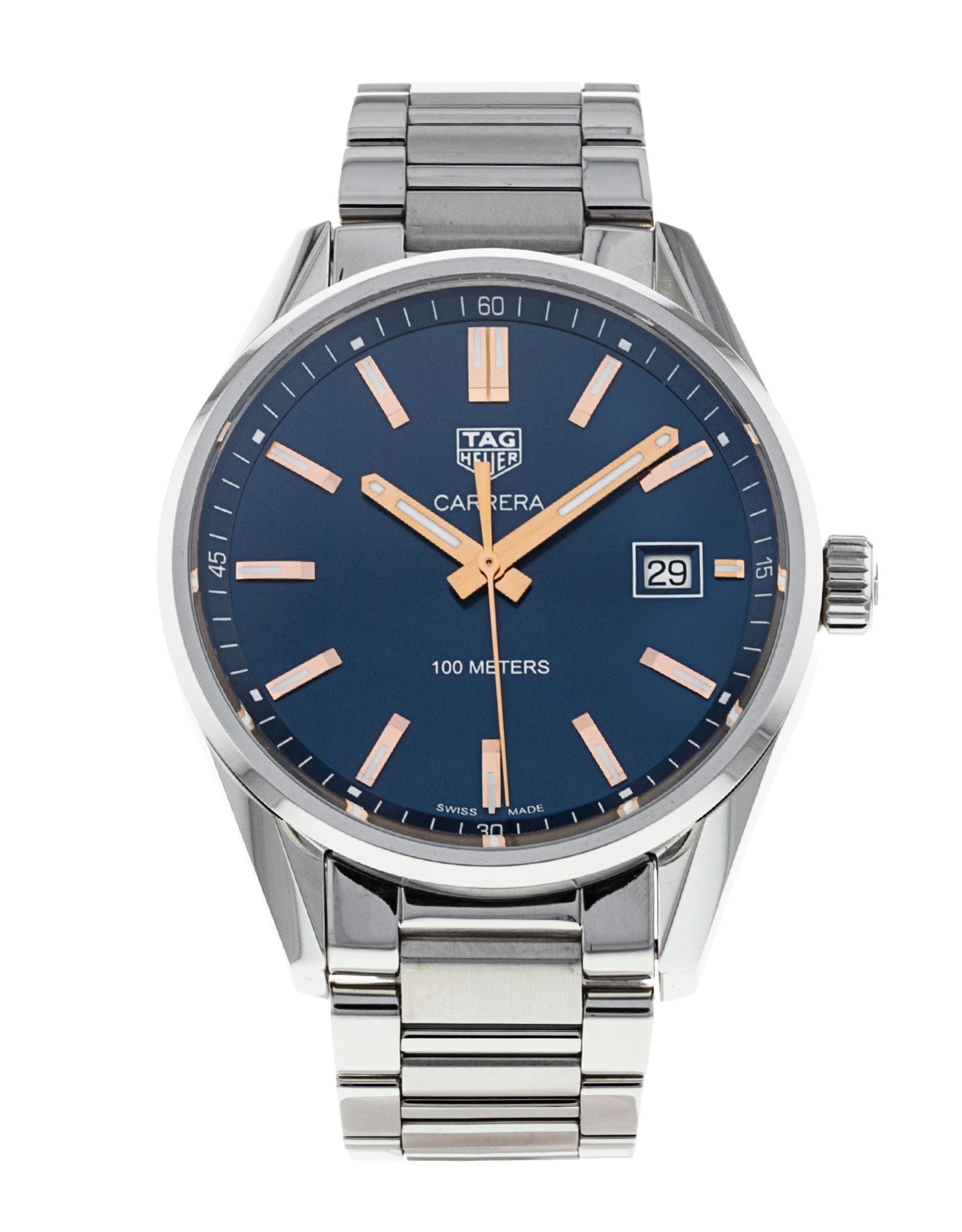  Shop Authentic Tag Heuer Carrera Quartz Blue Dial Silver Steel Strap Watch for Women - WAR1112.BA0601 - Luxxuri
