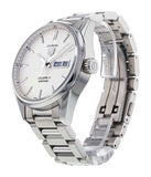  Shop Authentic Tag Heuer Carrera Calibre 5 Automatic White Dial Silver Steel Strap Watch for Men - WAR201B.BA0723 - Luxxuri