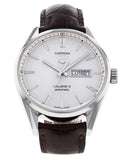  Shop Authentic Tag Heuer Carrera Calibre 5 Automatic White Dial Brown Leather Strap Watch for Men - WAR201B.FC6291 - Luxxuri