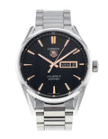  Shop Authentic Tag Heuer Carrera Calibre 5 Automatic Black Dial Silver Steel Strap Watch for Men - WAR201C.BA0723 - Luxxuri
