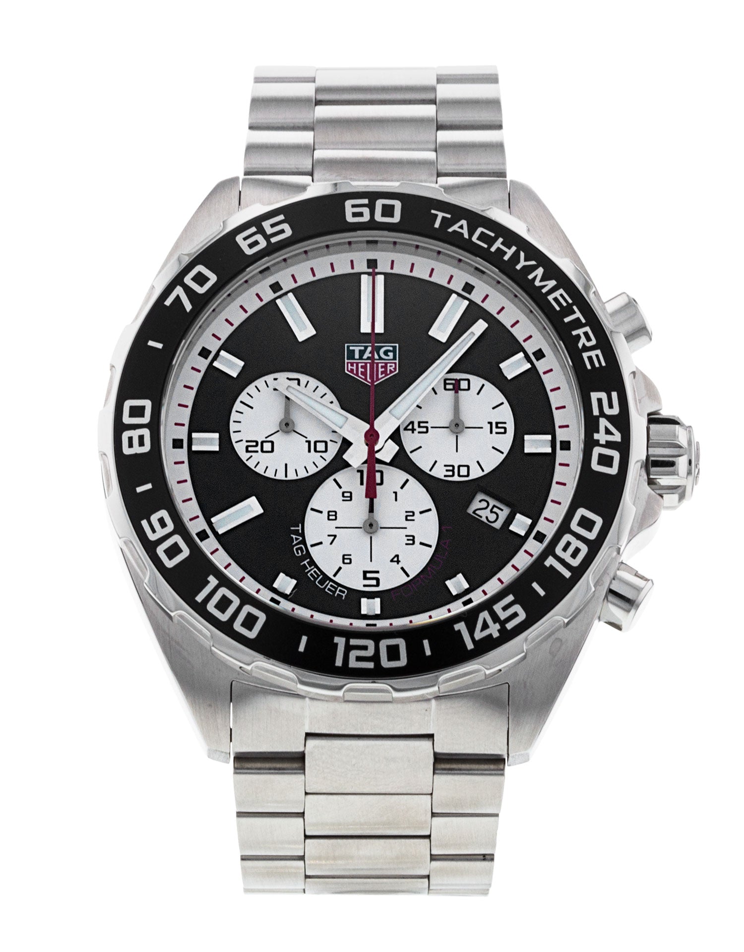  Shop Authentic Tag Heuer Formula 1 Chronograph Black Dial Silver Steel Strap Watch for Men - CAZ101E.BA0842 - Luxxuri