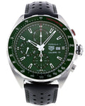  Shop Authentic Tag Heuer Formula 1 Calibre 16 Automatic Chronograph Green Dial Black Leather Strap Watch for Men - CAZ2016.FC6473 - Luxxuri