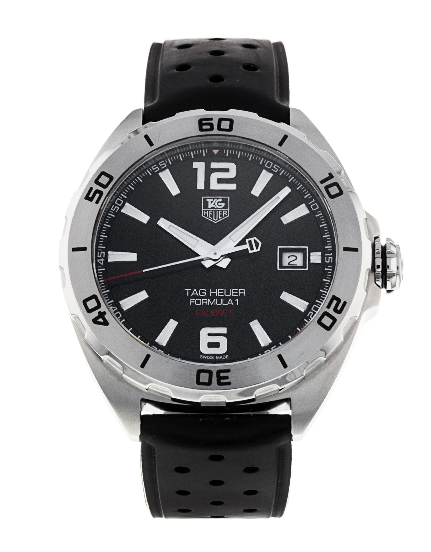 Shop Authentic Tag Heuer Formula 1 Automatic Black Dial Black Rubber Strap Watch for Men - WAZ2113.FT8023 - Luxxuri