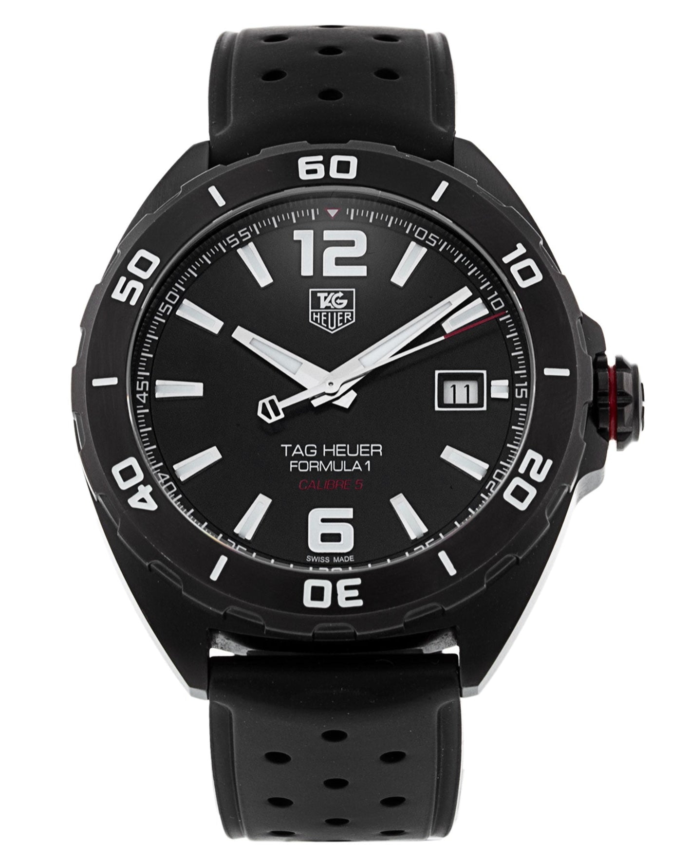 Shop Authentic Tag Heuer Formula 1 Automatic Black Dial Black Rubber Strap Watch for Men - WAZ2115.FT8023 - Luxxuri