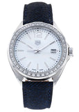  Shop Authentic Tag Heuer Formula 1 Quartz Diamonds Mother of Pearl Dial Blue Leather Strap Watch for Women - WBJ131A.FC8251 - Luxxuri