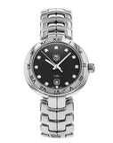  Shop Authentic Tag Heuer Link Quartz Diamonds Black Dial Silver Steel Strap Watch for Women - WAT1410.BA0954 - Luxxuri