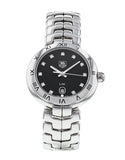  Shop Authentic Tag Heuer Link Quartz Diamonds Black Dial Silver Steel Strap Watch for Women - WAT1410.BA0954 - Luxxuri