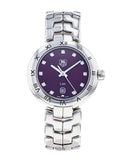  Shop Authentic Tag Heuer Link Diamonds Purple Dial Silver Steel Strap Watch for Women - WAT1418.BA0954 - Luxxuri