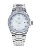  Shop Authentic Tag Heuer Link Quartz Diamonds Mother of Pearl Dial Silver Steel Strap Watch for Women - WBC1312.BA0600 - Luxxuri