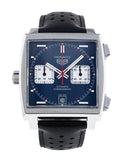  Shop Authentic Tag Heuer Monaco Automatic Chronograph Blue Dial Black Leather Strap Watch for Men - CAW211P.FC6356 - Luxxuri