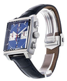  Shop Authentic Tag Heuer Monaco Automatic Chronograph Blue Dial Blue Leather Strap Watch for Men - CBL2111.FC6453 - Luxxuri