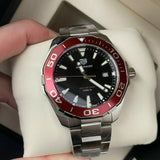  Shop Authentic Tag Heuer Aquaracer Black Dial Silver Steel Strap Watch for Men - WAY101B.BA0746 - Luxxuri