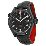  Shop Authentic Tag Heuer Carrera Calibre 5 Drive Timer Black Dial Black Leather Strap Watch for Men - WAR2A80.FC6337 - Luxxuri