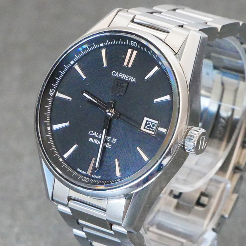  Shop Authentic Tag Heuer Carrera Automatic Black Dial Silver Steel Strap Watch for Men - WAR211A.BA0782 - Luxxuri