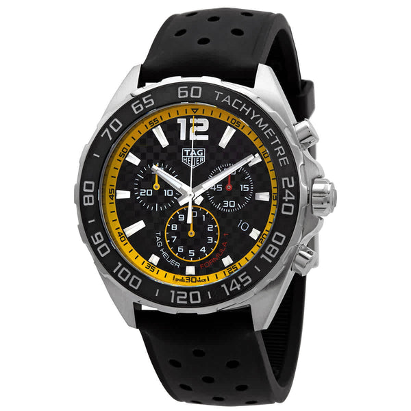  Shop Authentic Tag Heuer Formula 1 Chronograph Black Dial Black Rubber Strap Watch for Men - CAZ101AC.FT8024 - Luxxuri
