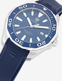  Shop Authentic Tag Heuer Aquaracer Quartz Blue Dial Blue Rubber Strap Watch for Men - WAY101C.FT6153 - Luxxuri