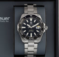  Shop Authentic Tag Heuer Aquaracer Automatic Black Dial Silver Steel Strap Watch for Men - WAY211A.BA0928 - Luxxuri