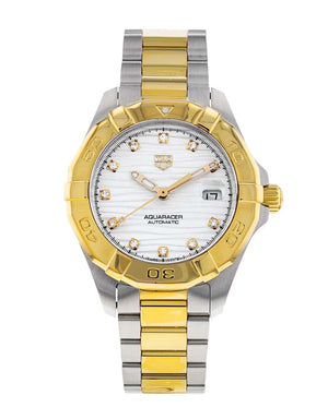  Shop Authentic Tag Heuer Aquaracer Automatic Diamonds Silver Dial Two Tone Steel Strap Watch for Women - WBD2321.BB0320 - Luxxuri
