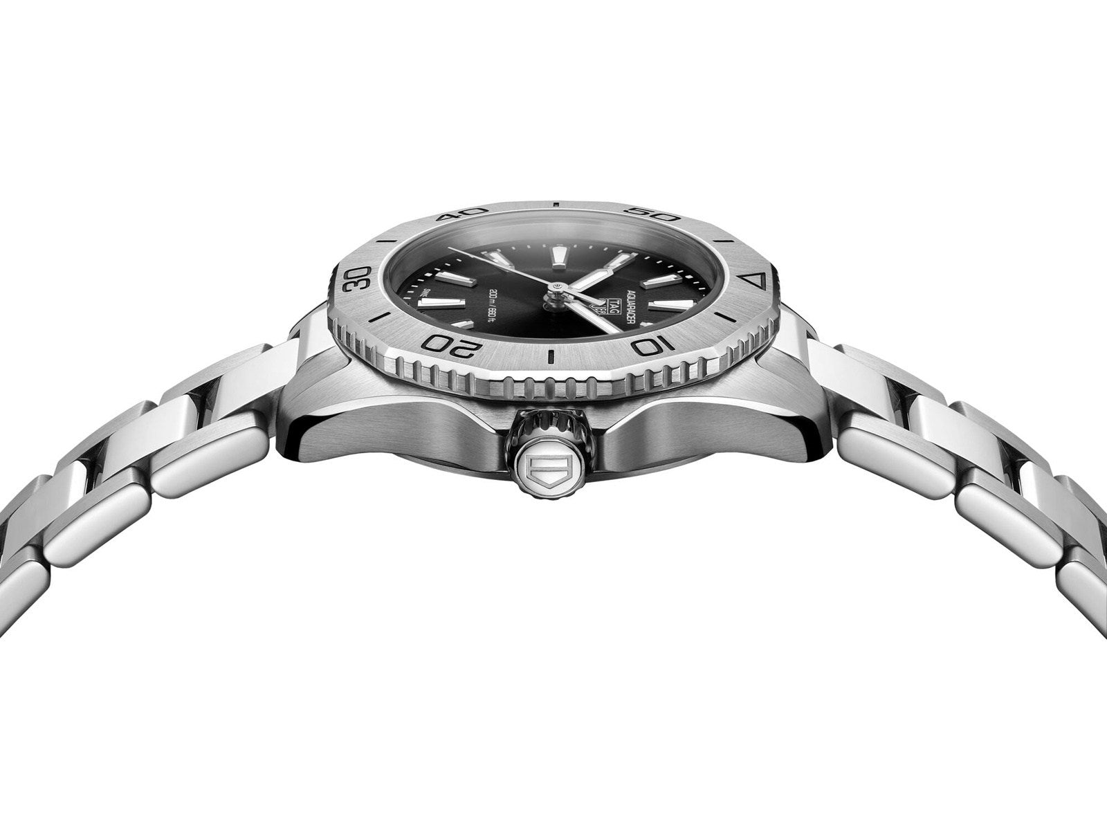 Tag Heuer Aquaracer Professional 200 Quartz Black Dial Silver Steel Strap Watch for Women - WBP1410.BA0622