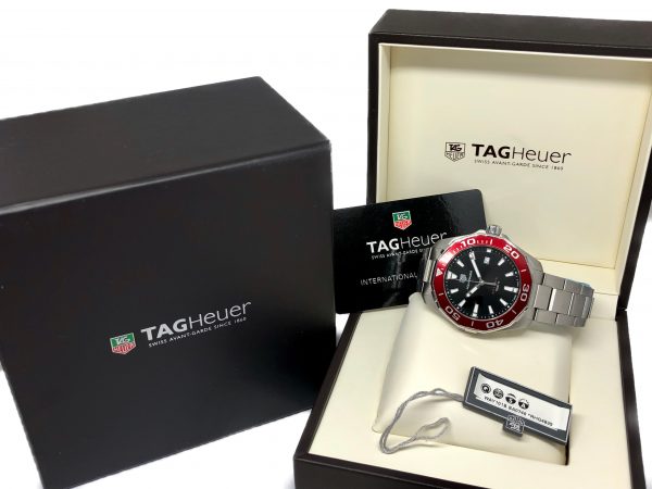  Shop Authentic Tag Heuer Aquaracer Black Dial Silver Steel Strap Watch for Men - WAY101B.BA0746 - Luxxuri