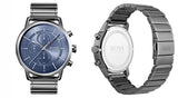  Shop Authentic Hugo Boss Architectural Blue Dial Grey Steel Strap Watch for Men - 1513574 - Luxxuri
