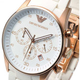  Shop Authentic Emporio Armani Sportivo White Dial White Rubber Strap Watch For Men - AR5919 - Luxxuri