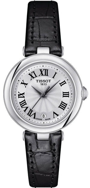  Shop Authentic Tissot Bellissima Small Lady Silver Dial Black Leather Strap Watch For Women - T126.010.16.013.00 - Luxxuri