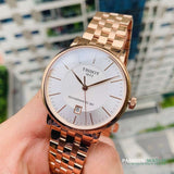  Shop Authentic Tissot T Classic Carson Premium Automatic White Dial Rose Gold Steel Strap Watch for Men - T122.407.33.031.00 - Luxxuri
