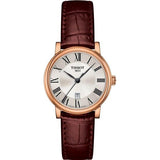  Shop Authentic Tissot T Classic Carson Premium White Dial Brown Leather Strap Watch for Women - T122.207.36.033.00 - Luxxuri