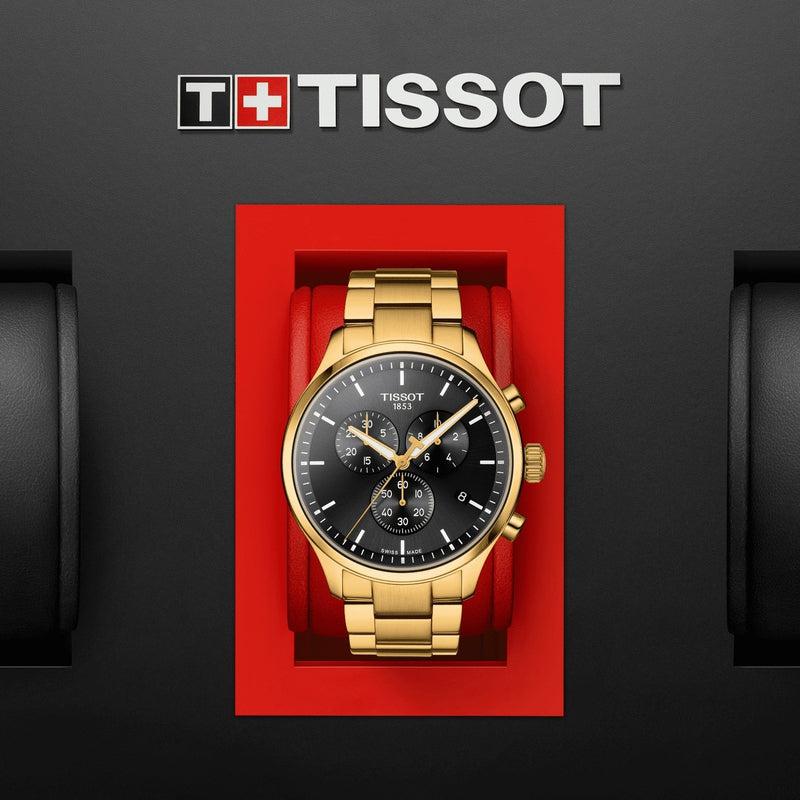  Shop Authentic Tissot Chrono XL Classic Black Dial Gold Steel Strap Watch for Men - T116.617.33.051.00 - Luxxuri