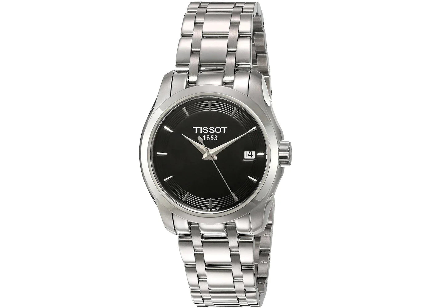  Shop Authentic Tissot T Trend Couturier Lady Black Dial Silver Steel Strap Watch For Women - T035.210.11.051.00 - Luxxuri