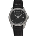  Shop Authentic Tissot T Trend Couturier Diamonds Black Dial Black Leather Strap Watch for Women - T035.210.66.051.00 - Luxxuri
