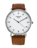  Shop Authentic Tissot T Classic Everytime Large White Dial Brown Leather Strap Watch For Men - T109.610.16.037.00 - Luxxuri