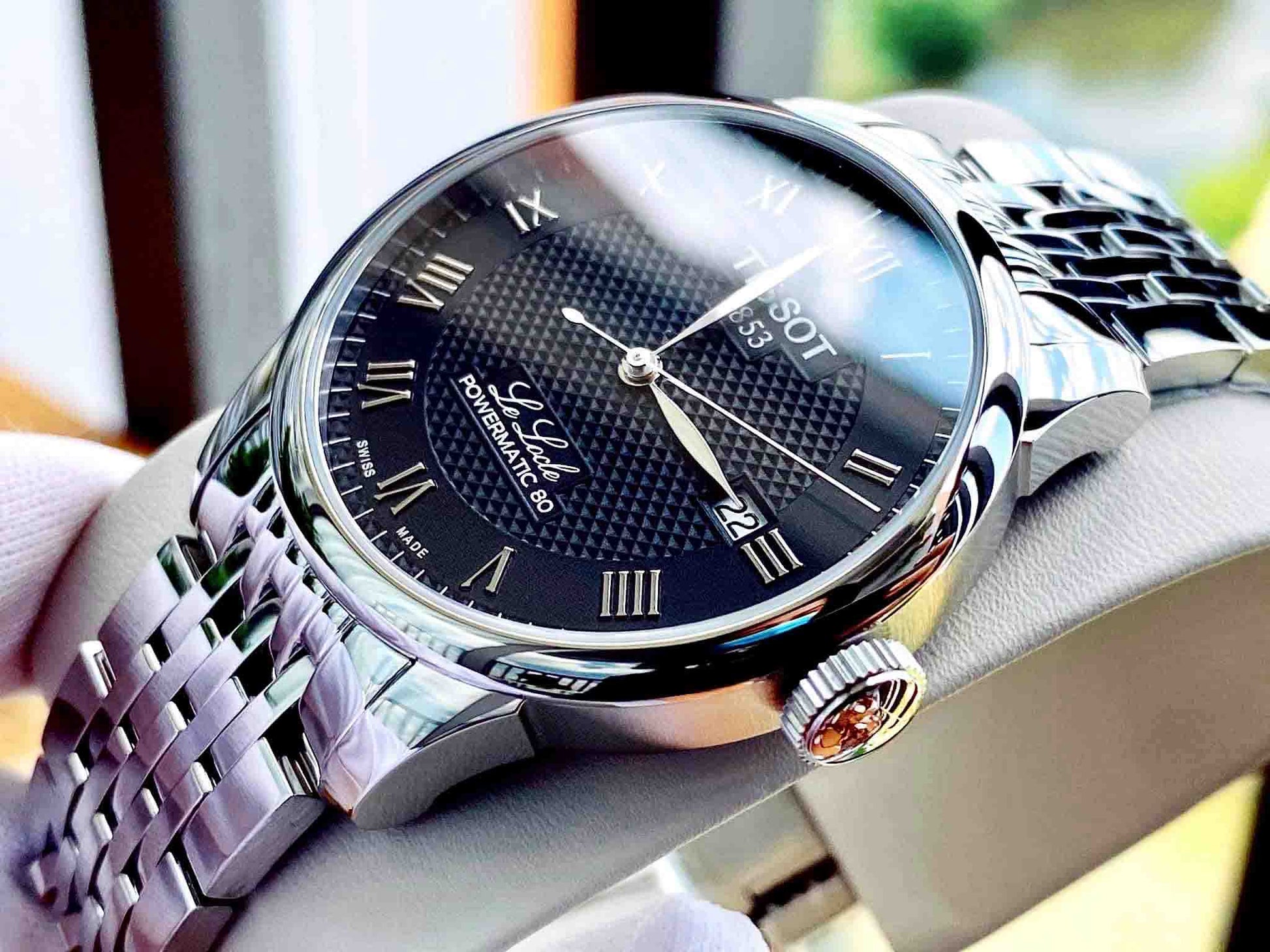  Shop Authentic Tissot Le Locle Powermatic 80 Black Dial Silver Steel Strap Watch For Men - T006.407.11.053.00 - Luxxuri