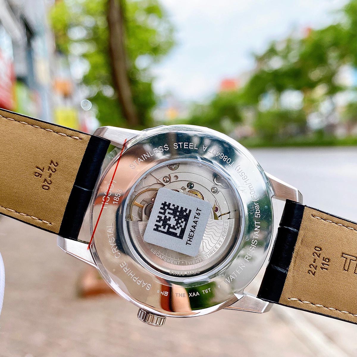  Shop Authentic Tissot Luxury Powermatic 80 Black Dial Black Leather Strap Watch For Men - T086.407.16.057.00 - Luxxuri