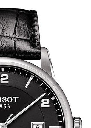 Tissot Luxury Powermatic 80 Black Dial Black Leather Strap Watch For Men - T086.407.16.057.00