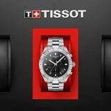  Shop Authentic Tissot T Classic PR 100 Sport Chronograph Black Dial Silver Steel Strap Watch for Men - T101.617.11.051.00 - Luxxuri