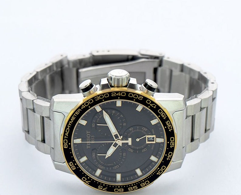  Shop Authentic Tissot Supersport Chrono Black Dial Silver Steel Strap Watch For Men - T125.617.21.051.00 - Luxxuri