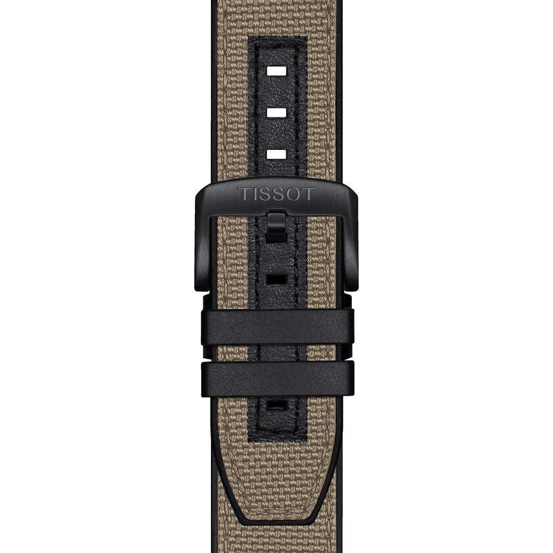 Tissot Supersport Chrono Black Dial Beige Nylon Strap Watch For Men - T125.617.37.051.01