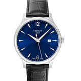  Shop Authentic Tissot T Classic Tradition Blue Dial Black Leather Strap Watch For Men - T063.610.16.047.00 - Luxxuri