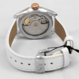  Shop Authentic Tissot T-Classic Powermatic 80 Mother of Pearl Silver Dial White Leather Strap Watch For Women - T108.208.26.117.00 - Luxxuri