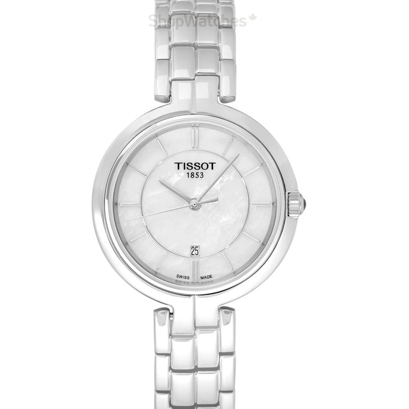  Shop Authentic Tissot T Lady Flamingo Mother of Pearl White Dial Silver Steel Strap Watch For Women - T094.210.11.111.00 - Luxxuri