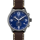  Shop Authentic Tissot Chrono XL Blue Dial Brown Leather Strap Watch For Men - T116.617.36.047.00 - Luxxuri