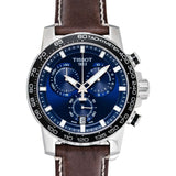  Shop Authentic Tissot Supersport Chrono Blue Dial Brown Leather Strap Watch For Men - T125.617.16.041.00 - Luxxuri
