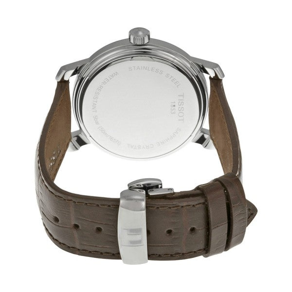  Shop Authentic Tissot T Classic Bridgeport Silver Dial Brown Leather Strap Watch For Men - T097.410.16.038.00 - Luxxuri