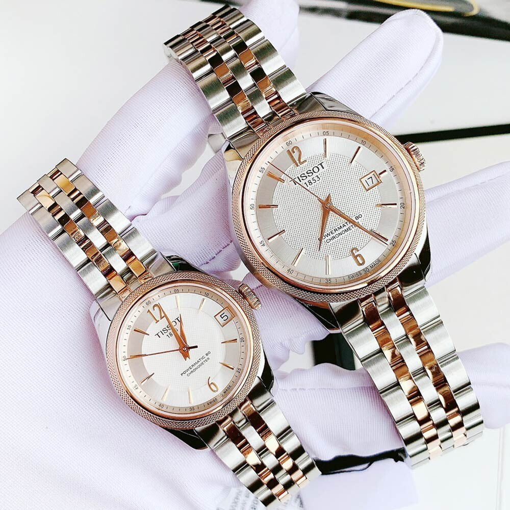  Shop Authentic Tissot Ballade Powermatic 80 Mother of Pearl Silver Dial Two Tone Steel Strap Watch For Women - T108.208.22.117.00 - Luxxuri