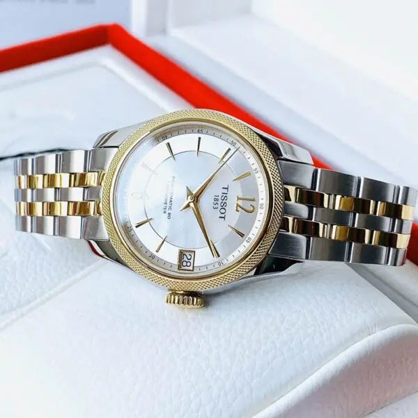  Shop Authentic Tissot Ballade Powermatic 80 Mother of Pearl Silver Dial Two Tone Steel Strap Watch For Women - T108.208.22.117.00 - Luxxuri