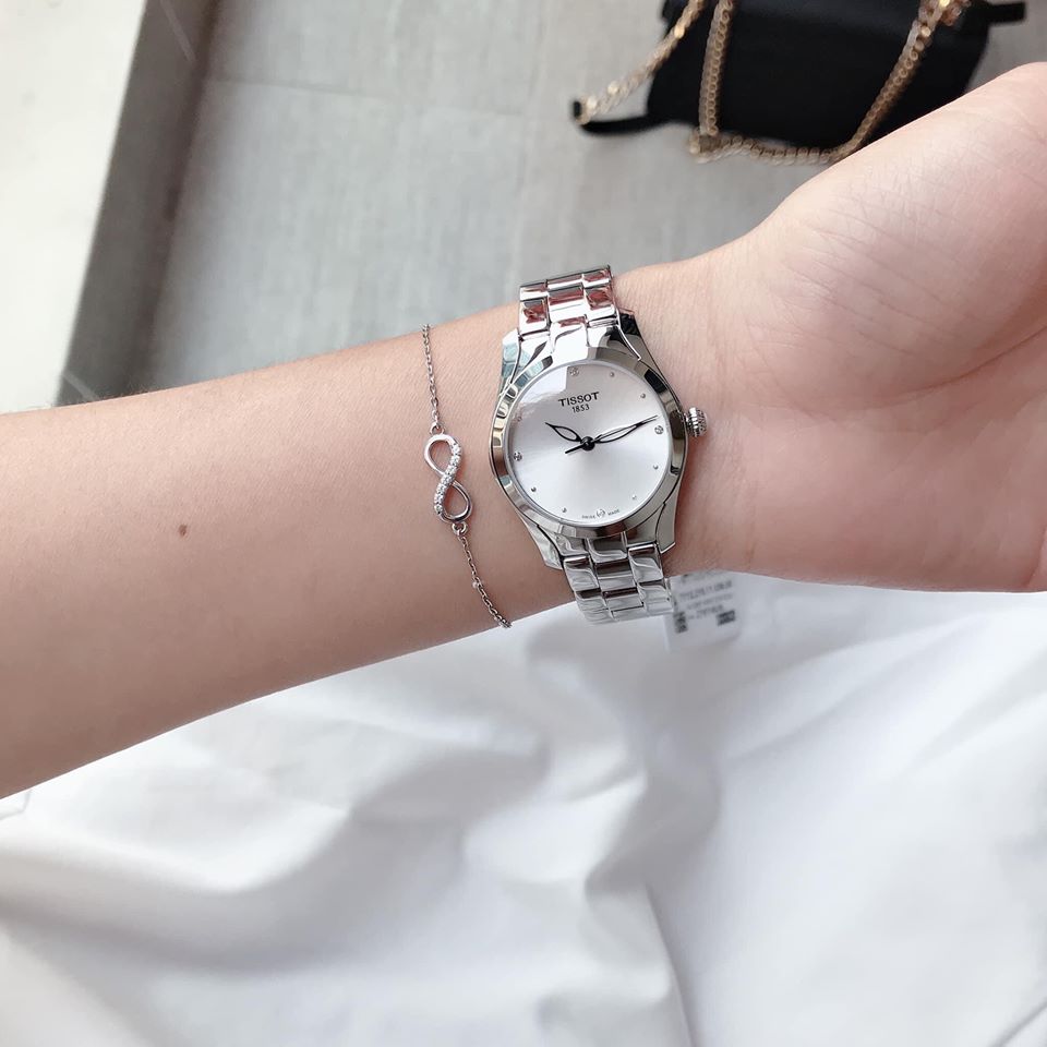  Shop Authentic Tissot T Wave Diamonds White Dial Silver Steel Strap Watch For Women - T112.210.11.036.00 - Luxxuri