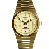  Shop Authentic Tissot PRX Powermatic 80 Gold Dial Gold Steel Strap Watch for Men - T137.207.33.021.00 - Luxxuri